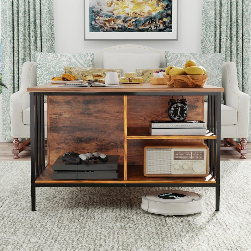 Farmhouse Lift Top Coffee Table with Storage - 31.5" Adjustable Height Living Room Table, Multifunctional Center