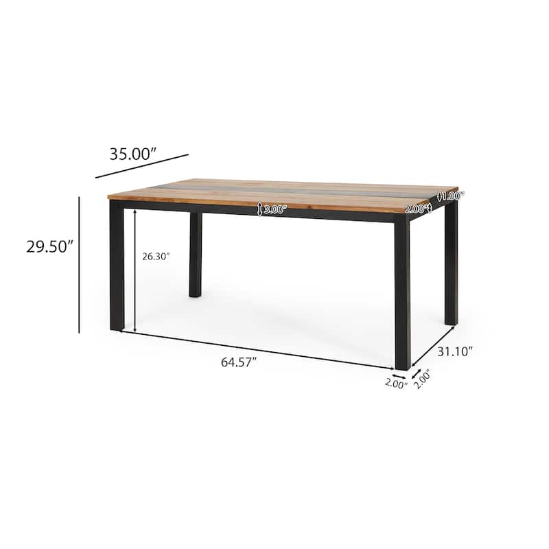 Lindsey Outdoor Acacia Wood Dining Table by Christopher Knight Home