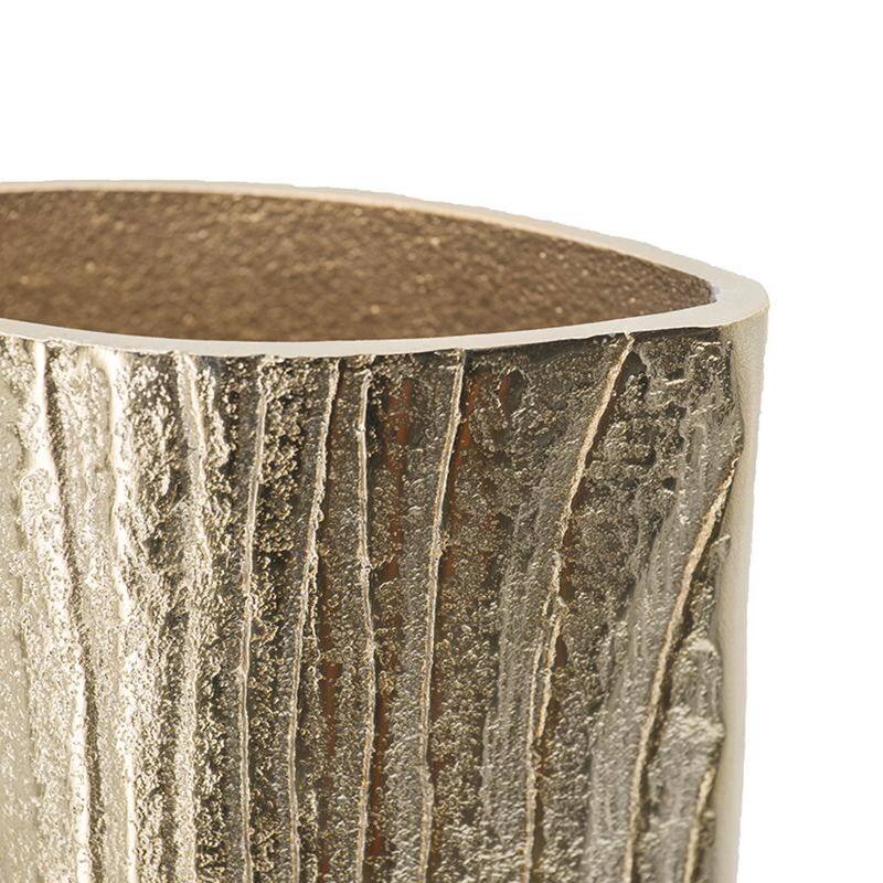 15" Gold Oval Aluminum Table Vase - 7.70