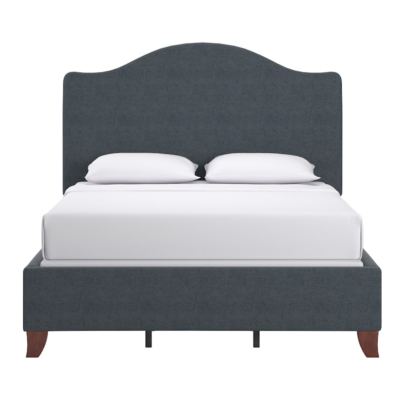 Winchester Upholstered Queen Bed with Curved Headboard by iNSPIRE Q Classic