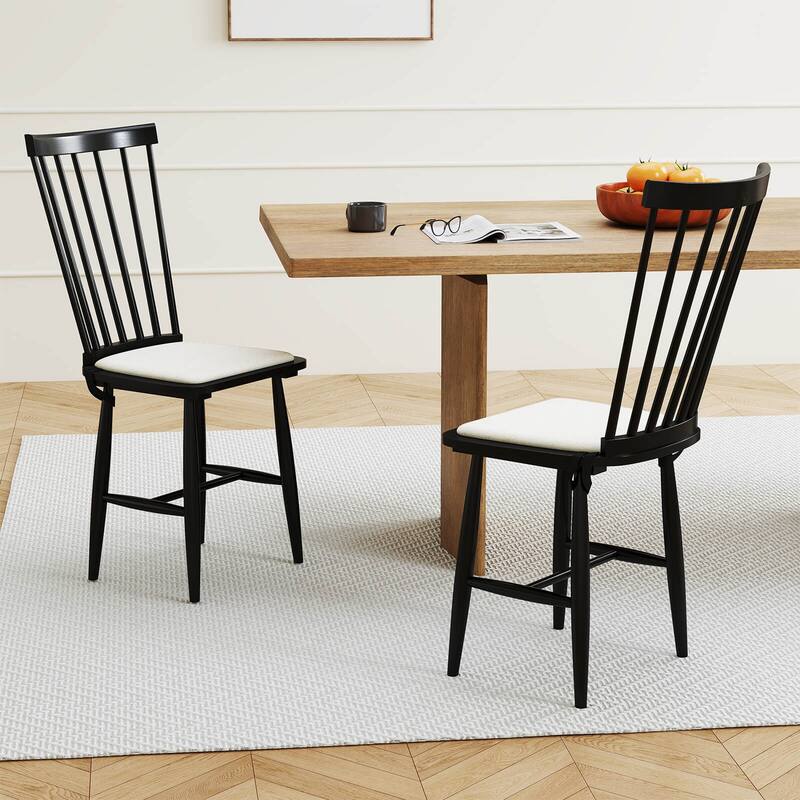 Costway Dining Chairs Set of 2/4 with Removable Seat Cushions for