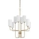 preview thumbnail 1 of 6, Quorum International 698-8 Charlotte 8 Light 30" Wide Chandelier Aged Brass