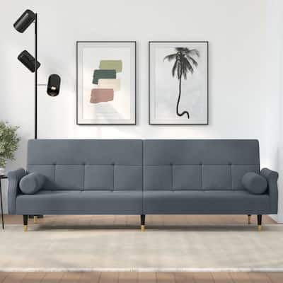 vidaXL Sofa Bed Loveseat Convertible Sofa Bed with Cushions for Studio Velvet - 85" x 35" x 27.6"