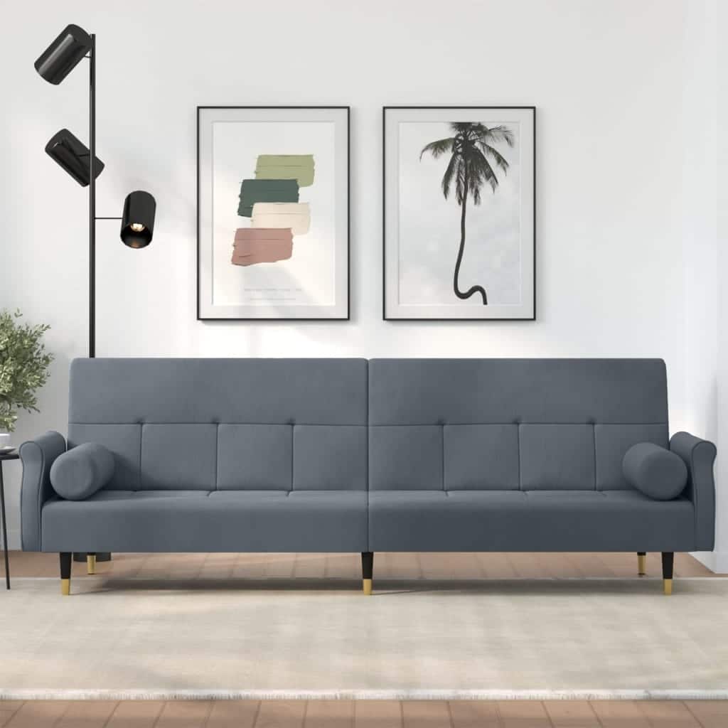 vidaXL Sofa Bed Loveseat Convertible Sofa Bed with Cushions for Studio Velvet - 85" x 35" x 27.6"