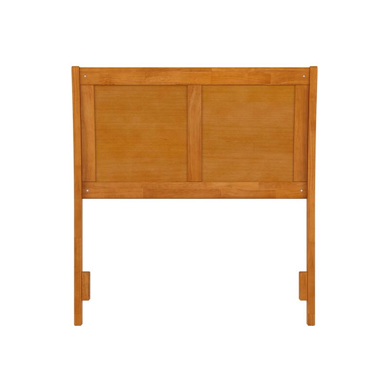 Twin Sleigh Solid Wood Panel Headboard in Light Toffee with Classic Curved Design and Low Profile Finish