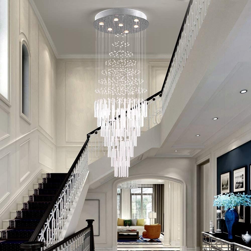Maxax 7 Light Statement Empire Crystal Raindrop Chandelier MX16006 C
