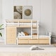 preview thumbnail 2 of 7, Wooden Twin over Twin Loft Bunk Bed with Storage Drawers and Ladder