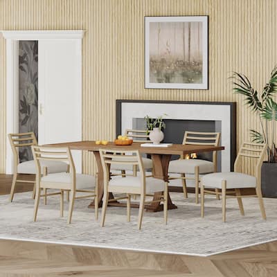 Fernleaf Upholstered Expandable 7 Piece Dining Set by Christopher Knight Home