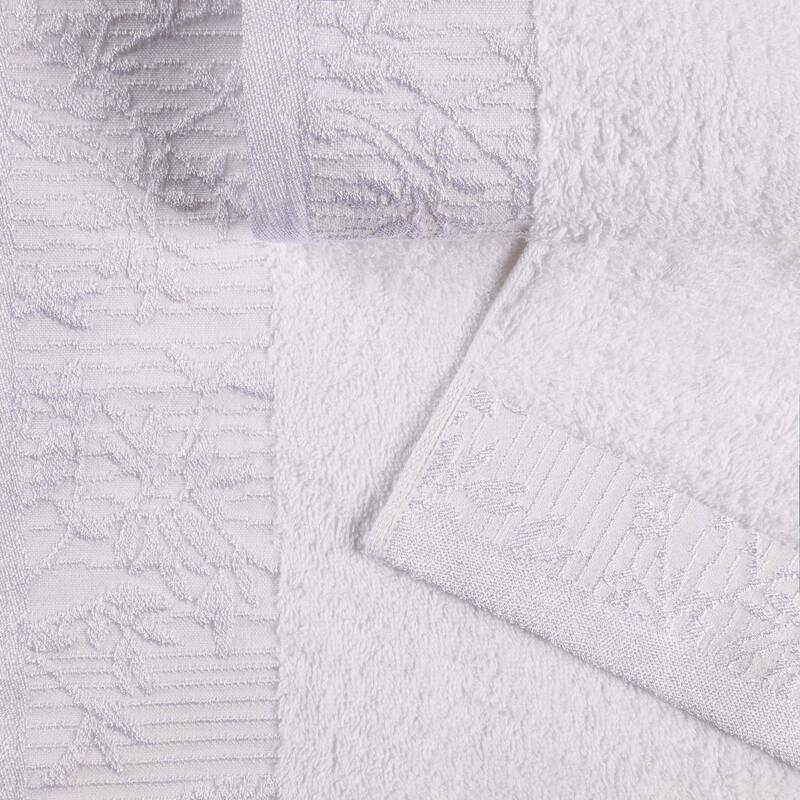 Superior Wisteria Cotton Floral Jacquard 8 Piece Bathroom Towel Set