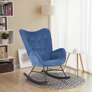 Carson Carrington Mid-century Modern Velvet Rocker Accent Chair