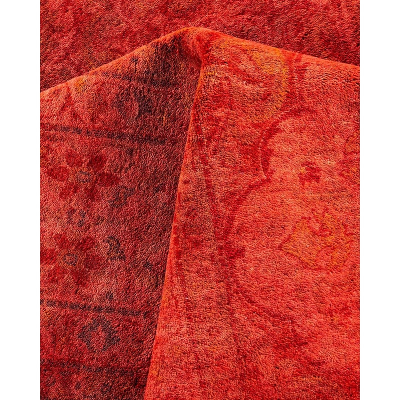 Contemporary Overdyed Wool Hand Knotted Area Rug - 6' 1" x 8' 2"