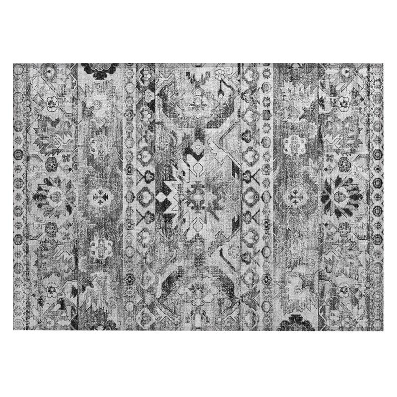 Machine Washable Indoor/ Outdoor Traditional Hudson Chantille Rug