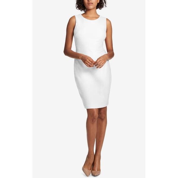 Tommy Hilfiger Women's Textured Sheath Dress White Size 8 - Bed Bath &  Beyond - 40632252