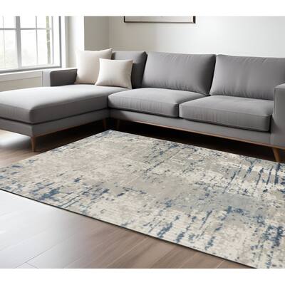HomeRoots Abstract Modern Rectangle Area Rug
