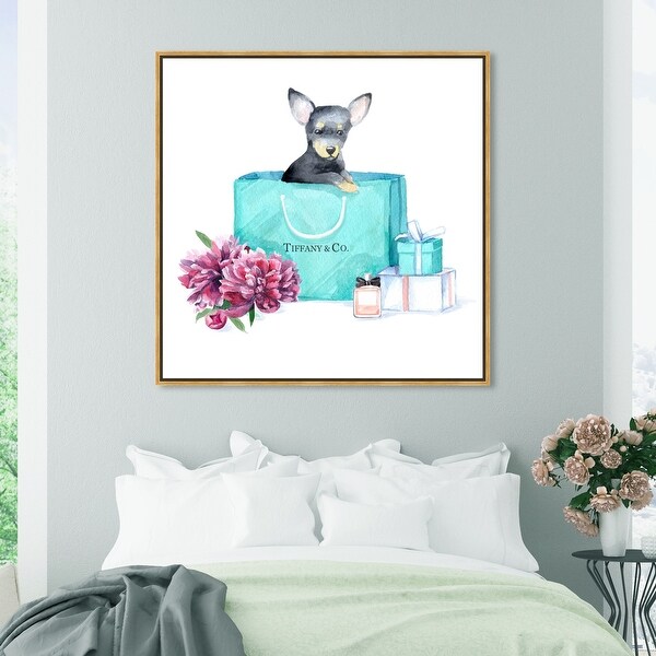 新品 オリバーガル OliverGal ACQUA CHIC CHIHUAHUA Oliver Gal 'acqua chic chihuahua' Contemporary Teal Blue