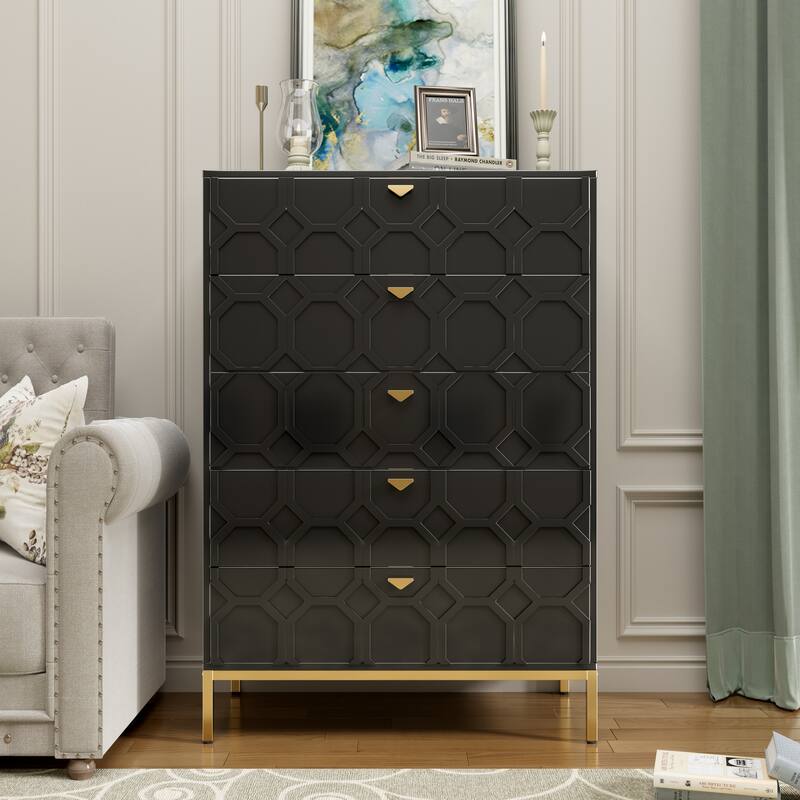 black accent dresser Kendall Black Dresser