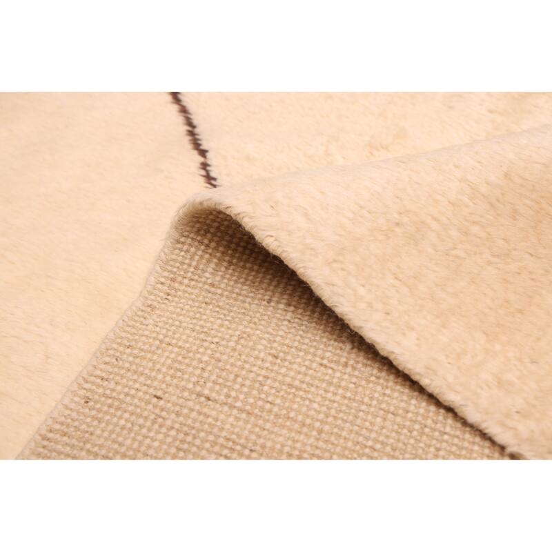 ECARPETGALLERY Hand-knotted Pak Finest Marrakesh Cream Wool Rug - 6'10 x 9'8