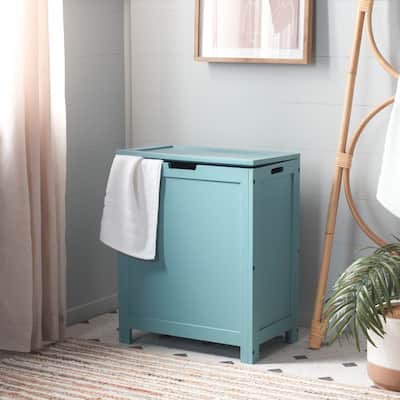 SAFAVIEH Eelke Laundry Basket - 19.4 In. W x 12 In. D x 24.1 In. H - 19Wx12Dx24H