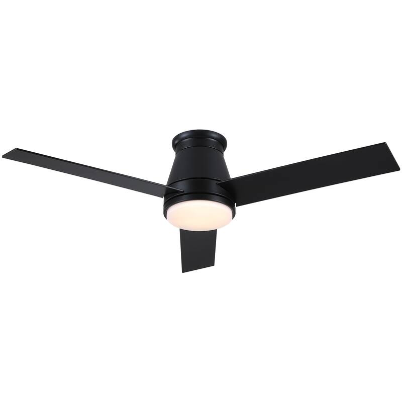 48" Black Profile Ceiling Fan with Light