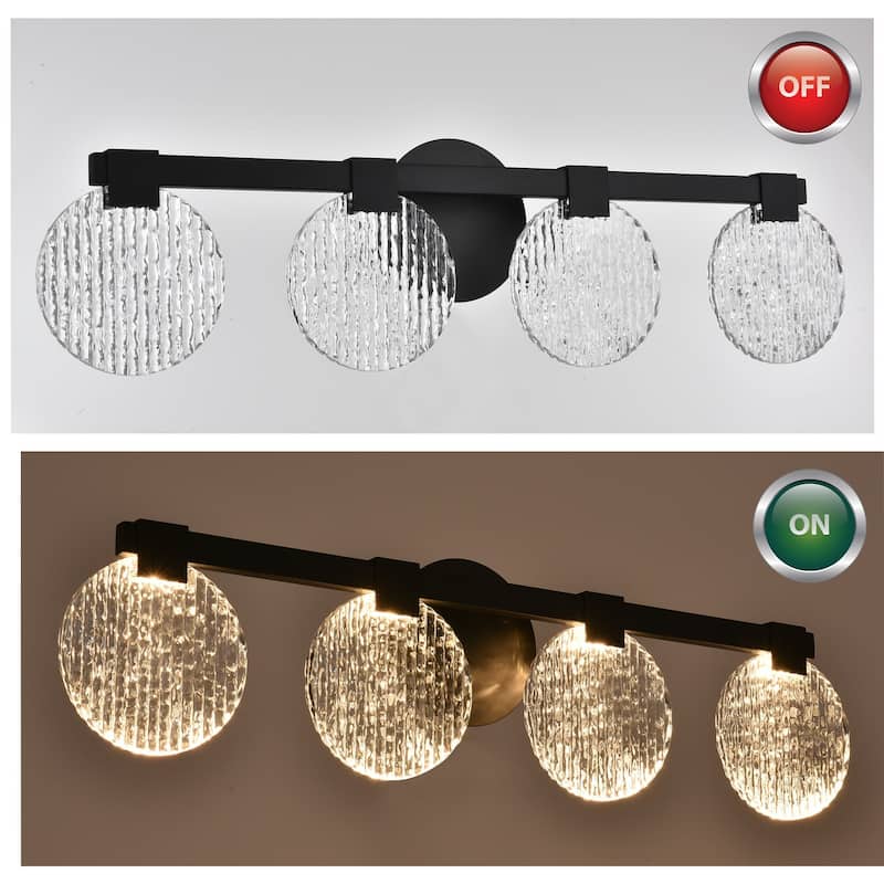 Modern 4-Light Black Vanity Light
