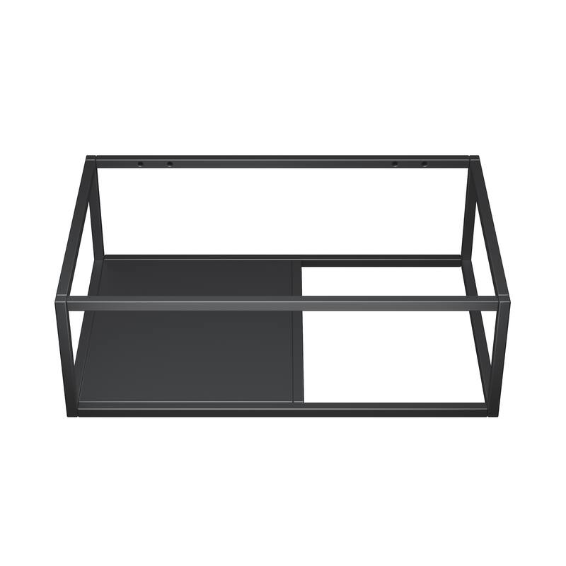 Lisse 24” Rectangle Concrete Wall-Mount Bathroom Sink in Dark Grey