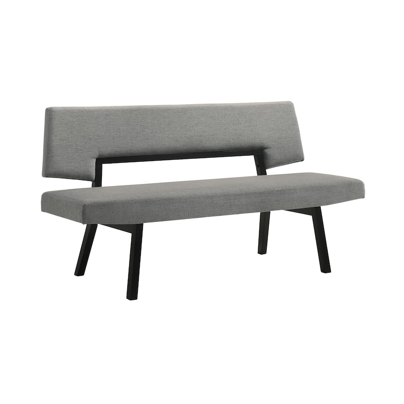 Channell Mid-Century 63" Upholstered Wood Entryway Dining Bench
