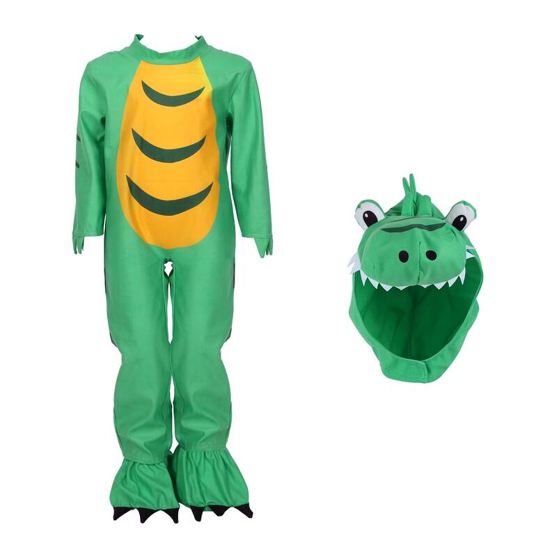 Halloween Unisex Dinosaurs Realistic Costume for Kids, Green, Toddler,S