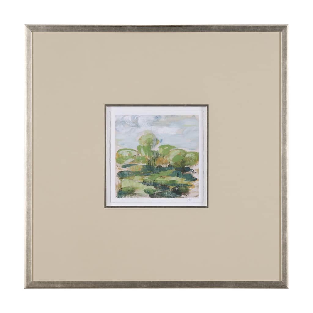 Vibrant View II by Mercana Studio a Hand Embelished Textured Framed Art Print Matted under Glass