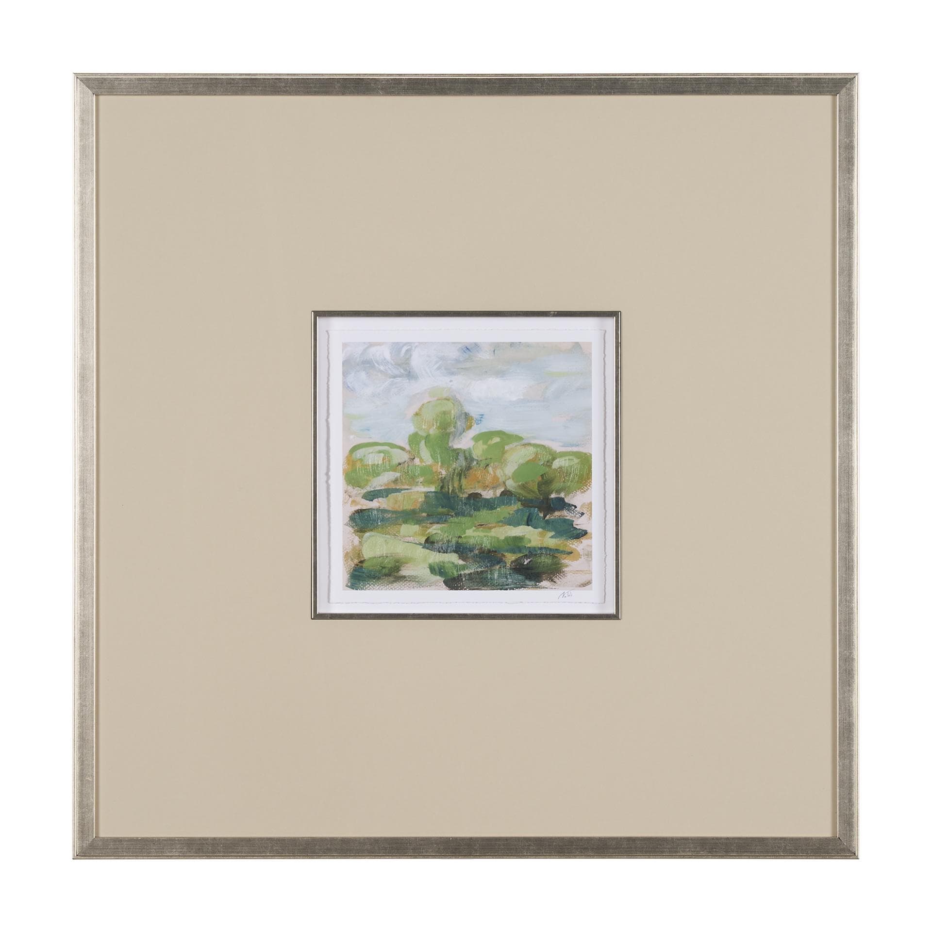 Vibrant View II by Mercana Studio a Hand Embelished Textured Framed Art Print Matted under Glass