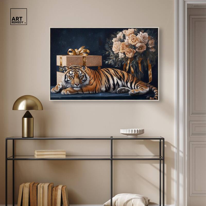 Tiger Glam Gift Boxes Canvas by Art Remedy