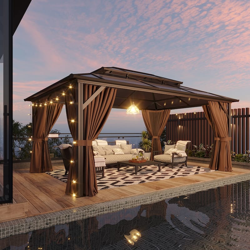 Outdoor Double Roof Hardtop Gazebo