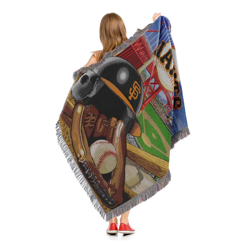 MLB Woven Tapestry Throw Blanket