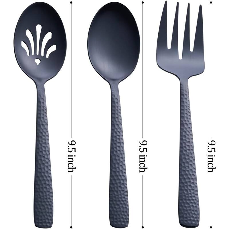 Matte Black Serving Utensil Set - 10.24 x 2.76 x 2.36 inches