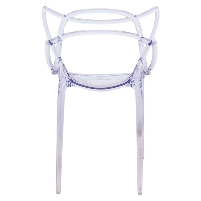 LeisureMod Milan Modern Wire Design Chair, Set of 2 - Red - 23 x 32.5 x 17.5