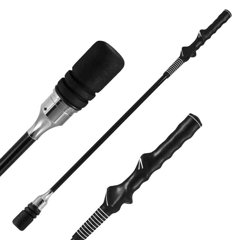 Gymax Golf Swing Trainer Click Stick Swing Training Aid for Speed - Black