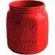 preview thumbnail 8 of 97, Palais Essentials Ceramic Utensil Crock Utensil Holder Mason Jar Red 7" High