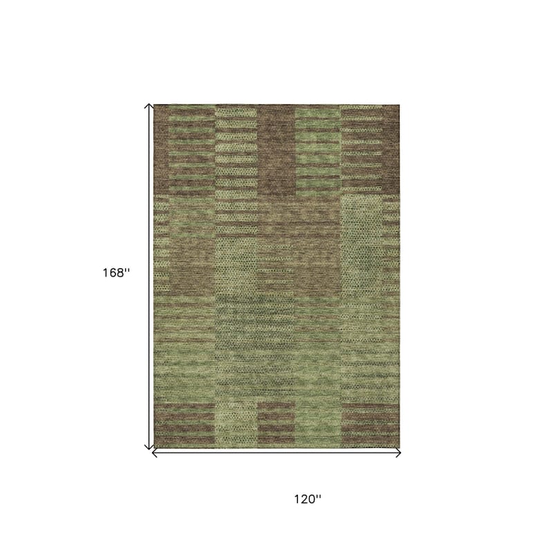 HomeRoots Striped Modern Rectangle Outdoor Rug
