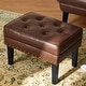 preview thumbnail 23 of 42, Glitzhome 22"W Mid-century PU Leather Tufted Ottoman Foot Stool