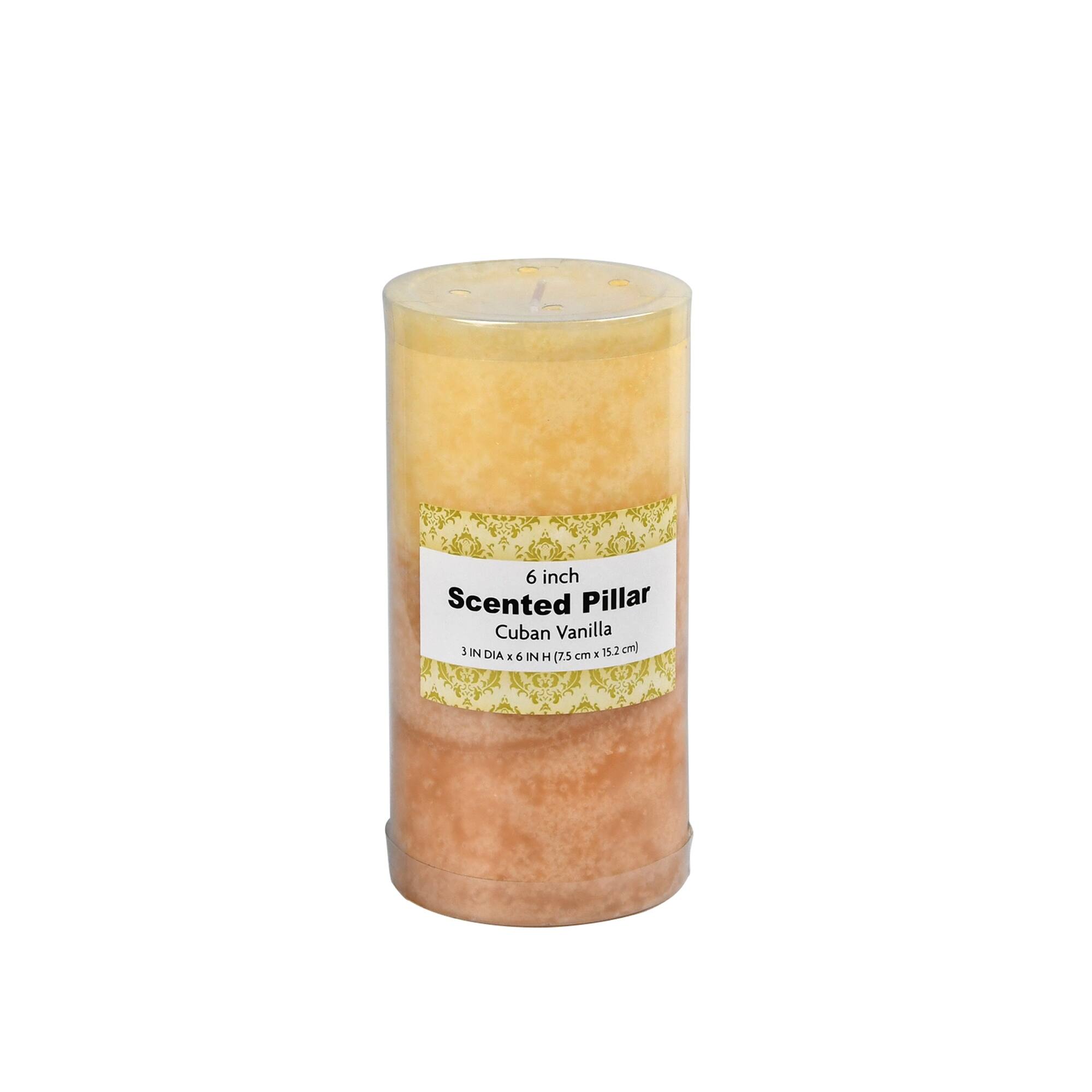 3 x 6 Inch Lyr Cuban Vanilla Scented Pillar Candle On Sale Bed Bath