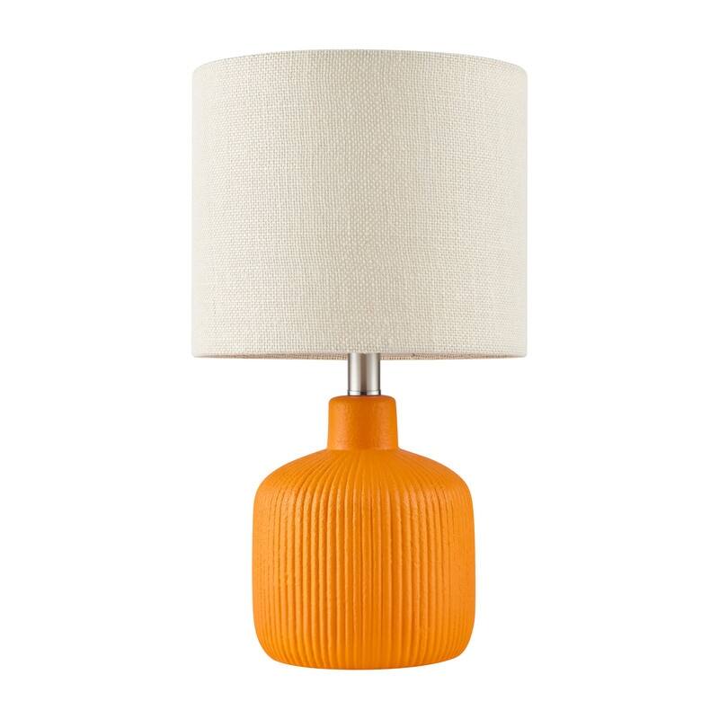 KAWOTI Fluted Ceramic Table Lamp (H18.25" x W10" x D10")