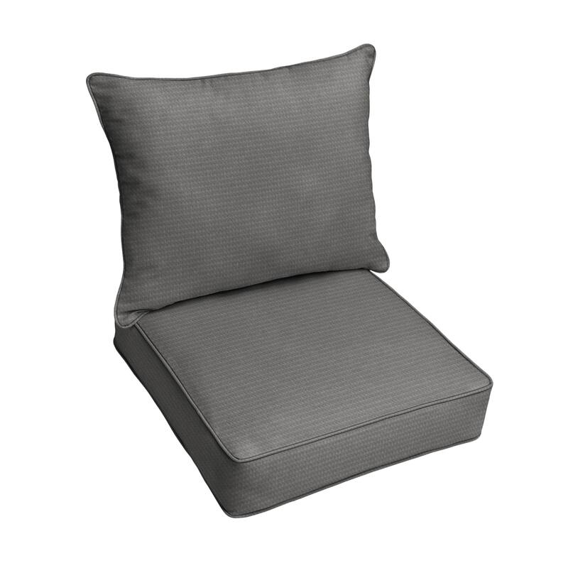 Sorra Home Outdura Solid Indoor/Outdoor Corded Deep Seating Pillow and Cushion Chair Set