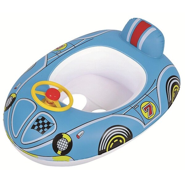 27" Blue Race Car Kiddie Rider Children's Swimming Pool Inflatable Float