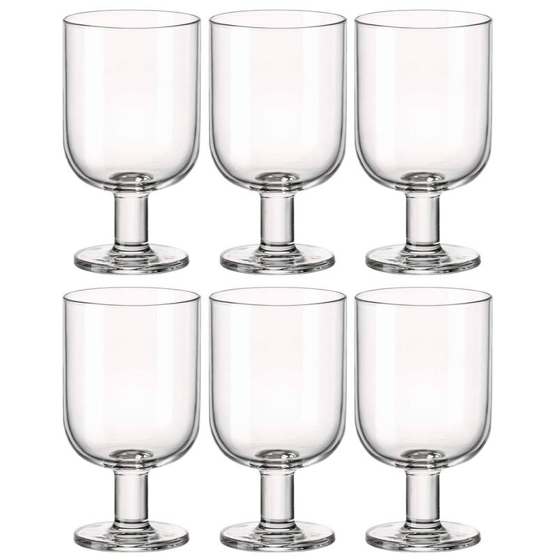 Bormioli Rocco Hosteria 11.75 oz. Stackable All Purpose Wine Stemware, Set of 6 - Set of 6 - Clear