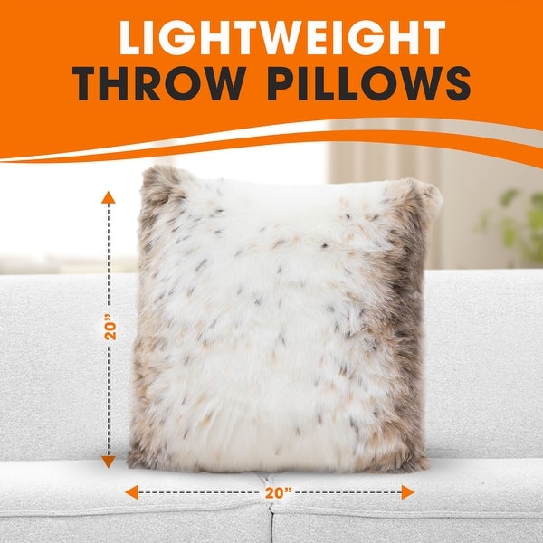 Cheer Collection Set of 2 Animal Fur Throw Pillows On Sale Bed Bath