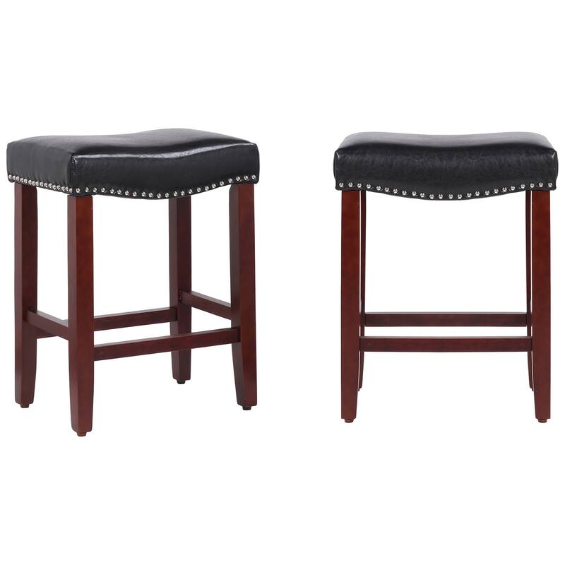 Jameson Upholstered Polyester Cherry 24 Inch Counter Stool (Set Of 2)