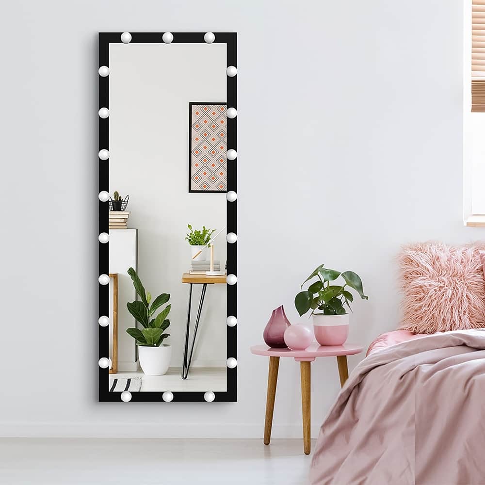 63 Inch Rectangular Framed Dimmable Wall Mounted LED Full Length Mirror