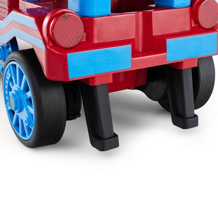 12V 2-Seater Ride on Toy with Train Whistle and Removable Chair-Blue - 38" x 16" x 22"