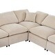 preview thumbnail 18 of 33, Oversized Modular Sectional Sofa with Ottoman,L Shaped Corner Sofa - 130" x 101" x 23.6"