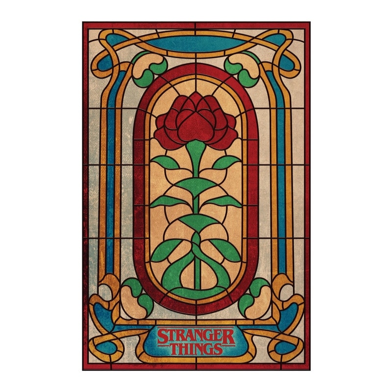 Stranger Things Creel House Rose Window Xl Giant Peel and Stick Wall Decal by RoomMates