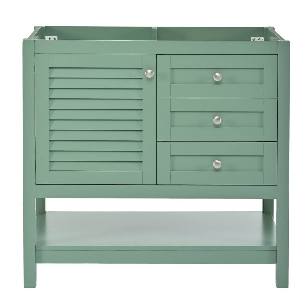 36 in. W x 18 in. D x 33 in. H MDF Freestanding Bath Vanity Base without Counter Top